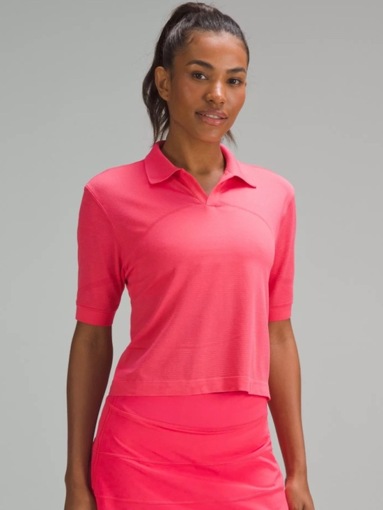 lululemon athletica Tops - Lululemon Swiftly Tech Relaxed-Fit Polo
Shirt 🍋 in Lipgloss